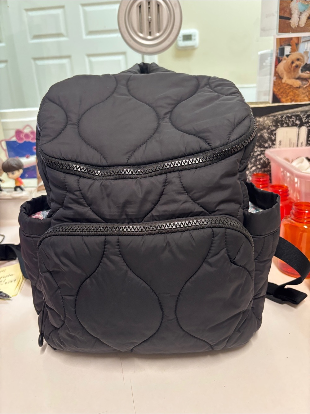 Quilted Black Vera Bradley featherweight backpack